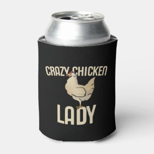 Enfriador De Latas Una dama de pollo loca