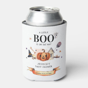 Enfriador De Latas Una pequeña boo en camino Baby Shower de Halloween