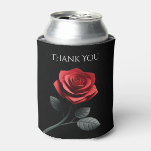 Enfriador De Latas Una rosa roja única gracias-