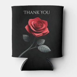 Enfriador De Latas Una rosa roja única gracias-