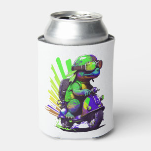 Enfriador De Latas Una Tortuga Colorida Y Graciosa En Una Copia De Sc