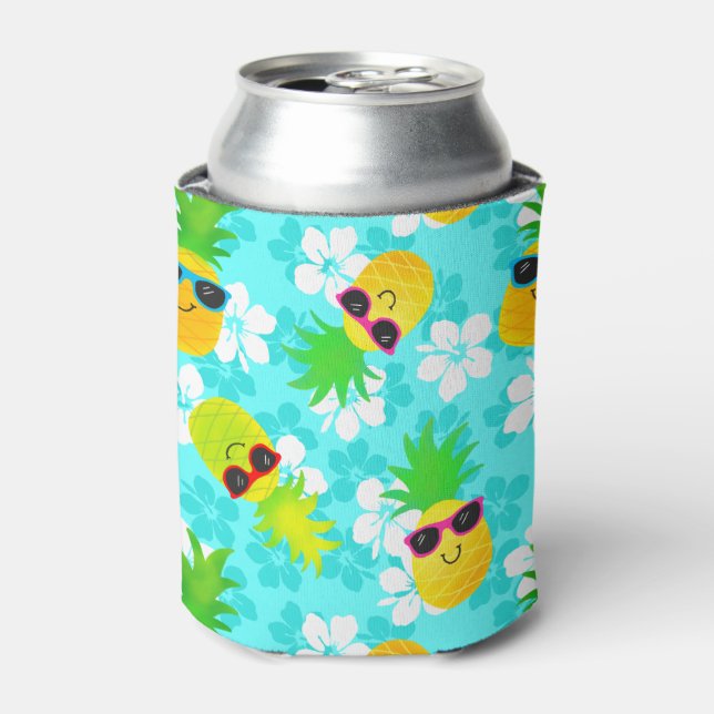 Enfriador De Latas Unas piñas tropicales de verano divertidas (Lata Anverso)