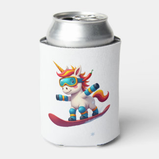 Enfriador De Latas Unicorn on Snowboard - Funny Ski and Wintersports 