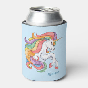 Enfriador De Latas Unicornio con colores de nombres personalizados