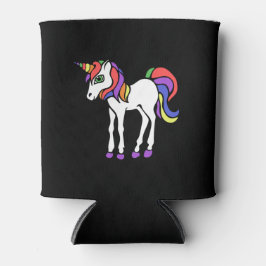 Enfriador De Latas Unicornio de arco iris retro