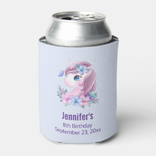 Enfriador De Latas Unicornio de bebé mágico y lindo con ojos grandes