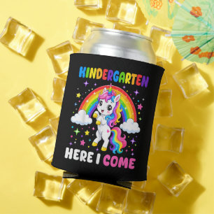 Enfriador De Latas Unicornio de jardín de infancia aquí vengo De vuel