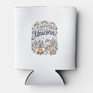 Enfriador De Latas Unicornio Fogata Unicornio Premium Vector Sticker 