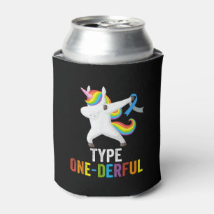 Enfriador De Latas Unicornio Haciendo Dab Tipo Uno-Derful T1D Diabete