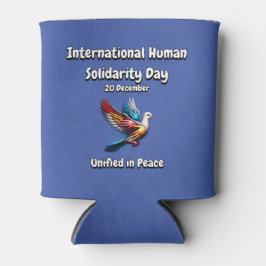 Enfriador De Latas Unificado en paz. Día de la Solidaridad Humana.