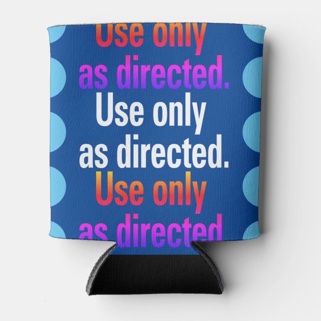 Enfriador De Latas Usar sólo como puntos de texto arco iris dirigidos (Anverso)