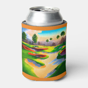 Enfriador De Latas Utopía del campo de golf acuarela