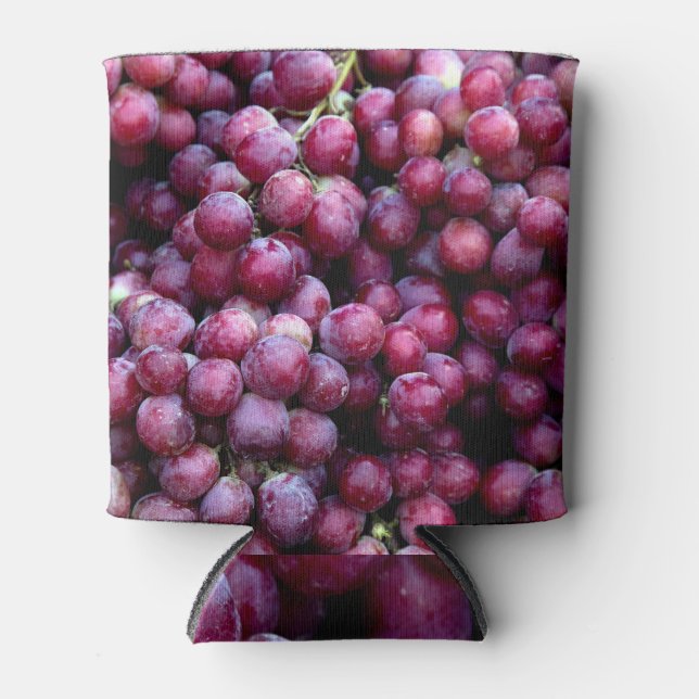 Enfriador De Latas Uvas De Vino Rojo: Fondo Lusoso. (Anverso)