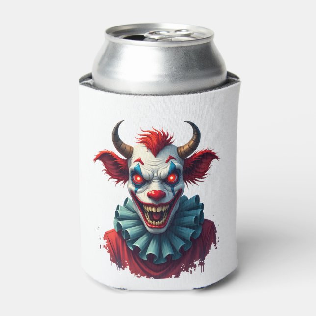 Enfriador De Latas Vaca de Payaso del Terror (Lata Anverso)