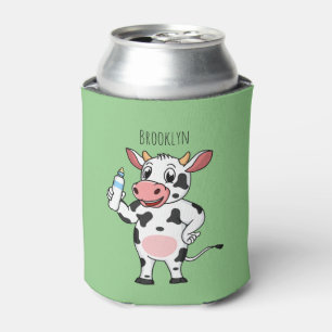 Enfriador De Latas Vaca feliz con personalizado de biberón