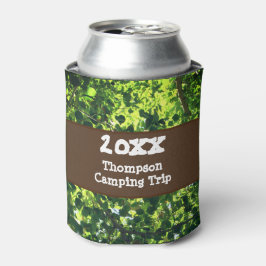 Enfriador De Latas Vacaciones de reunión de hoja verde en camping fam