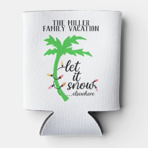 Enfriador De Latas Vacaciones familiares de Navidades de Playa Tropic
