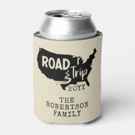 Enfriador De Latas Vacaciones familiares de personalizados | Mapa de 