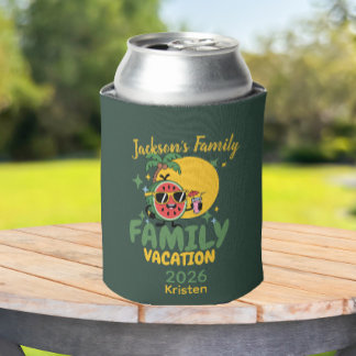 Enfriador De Latas vacaciones familiares nombre personalizado coincid