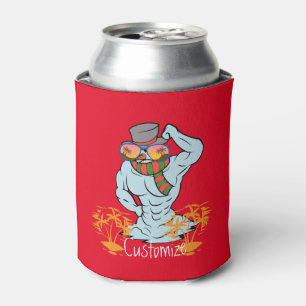 Enfriador De Latas Vacaciones Tropicales Musculares De Snowman Thunde