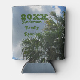 Enfriador De Latas Vacaciones veraniegas de Reunión Familiar Tropical