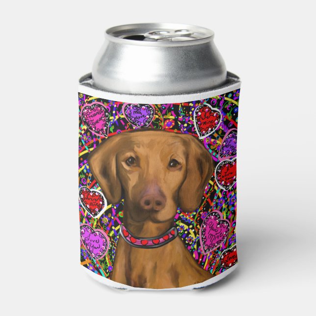 Enfriador De Latas Valentine Vizsla (Lata Anverso)