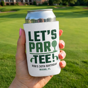 Enfriador De Latas Vamos a Par-Tee Favoritos de Cumpleaños Personaliz