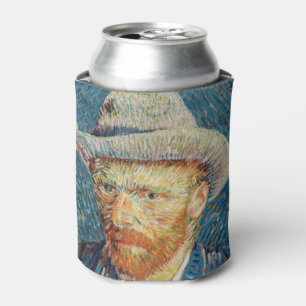 Enfriador De Latas Van Gogh - Autorretrato con un sombrero gris de fi