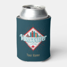 Vancouver Skyline British Columbia Retro Canadá