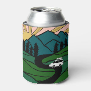 Enfriador De Latas VANLIFE Trees Montaña Explore Adventure