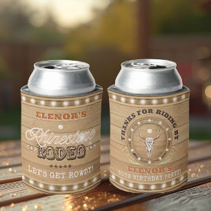 Enfriador De Latas Vaquera de Rodeo con Lentejuelas Western