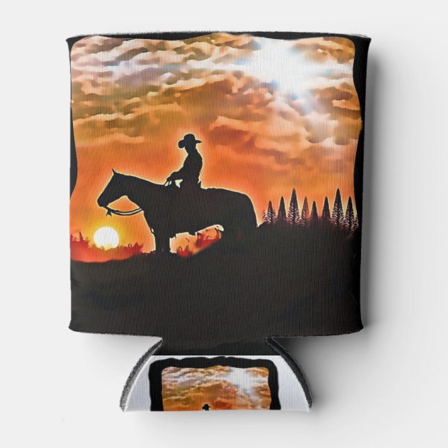 Enfriador De Latas vaquero al sol (Anverso)