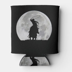 Enfriador De Latas Vaquero de Country Western y Luna de Toro