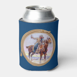 Enfriador De Latas Vaquero En Caballo Haciendo Una Tostada