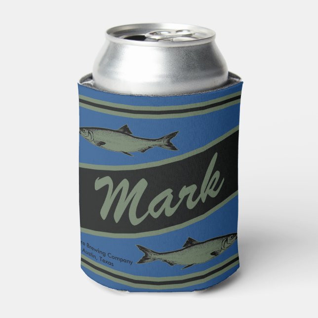 Enfriador De Latas Vaso refrigerador de diseño de pesca personalizada (Lata Anverso)