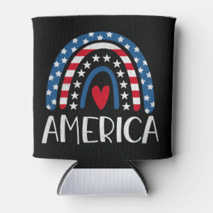 Enfriador De Latas Vector 4 de julio Día de la Independencia American