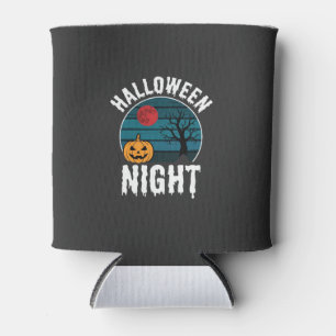Enfriador De Latas Vector de árbol de calabaza de noche de Halloween