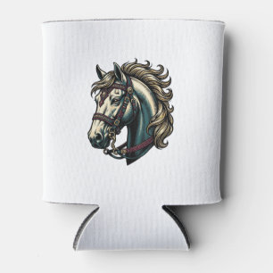 Enfriador De Latas Vector de cabeza de caballo de grabado vintage
