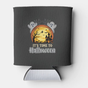Enfriador De Latas Vector de luna embrujada de Halloween fantasmas y