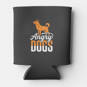 Enfriador De Latas Vector Mascota Perros Enojados