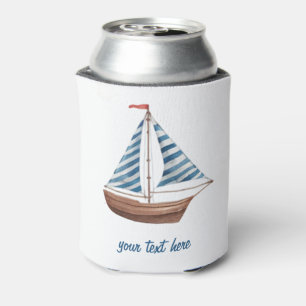 Enfriador De Latas Velero de moda acuarela náutica