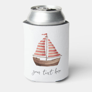 Enfriador De Latas Velero de moda acuarela náutica