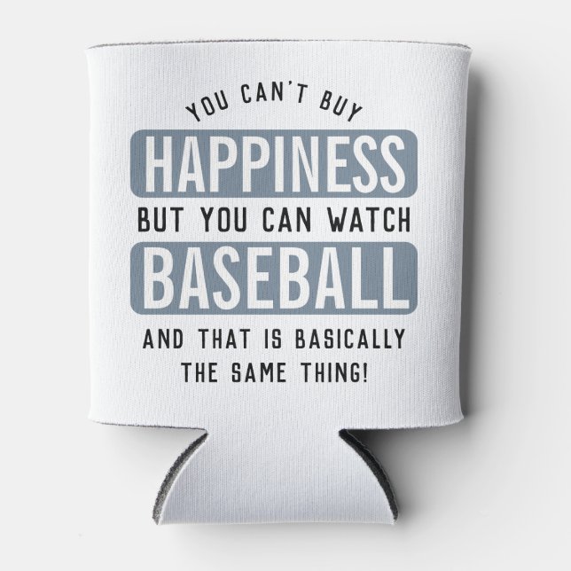 Enfriador De Latas Ver el béisbol es felicidad es divertido el béisbo (Anverso)