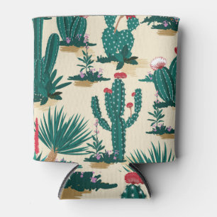 Enfriador De Latas Verano Cactus florece la impresión del desierto
