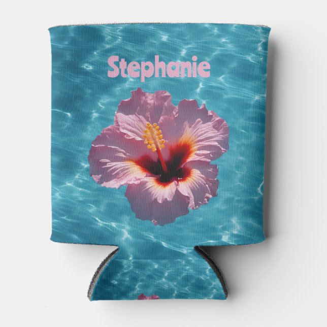 Enfriador De Latas Verano de Hibiscus (Anverso)