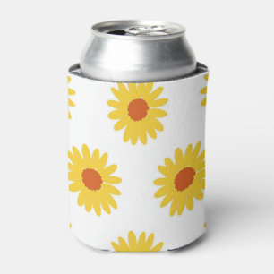 Enfriador De Latas Verano elegante con flores de girasol