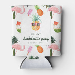 Enfriador De Latas Verano Flamingo Fiesta de la piscina Bachelorette