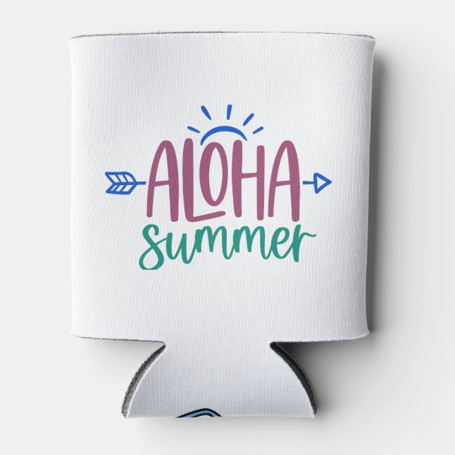 Enfriador De Latas Verano tropical "Aloha" (Anverso)
