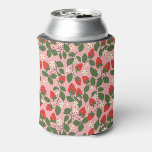 Enfriador De Latas Verano Vintage Strawberry Blank Ducha Bridal