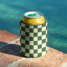 Enfriador De Latas Verde Cazador y Cuadro de Crema